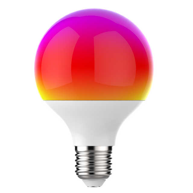 Tuya Smart E27 LED Globe Light Bulb G95 Dimmable RGB LED Bulb Adjustable CCT AC Power for E26 B22 Bases Follow Music Feature