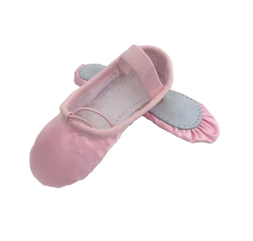 Pink Cotton Satin ballet shoes