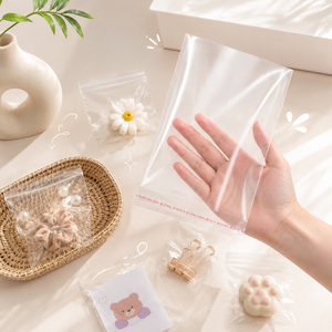 Bolsas de Embalaje de Plástico Transparente con Logotipo Personalizado, Bolsas de Celofán Autoadhesivas BOPP OPP Reutilizables con Solapa Adhesiva para Alimentos, Joyería - Product Image 3