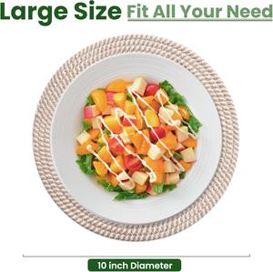 Grandes Salvamanteles de Bambú para Platos Calientes, Ollas y Sartenes, Resistentes al Calor, Redondos, para Fiestas - Product Image 6