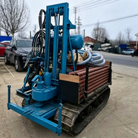 Appareil de forage au sol diesel sur chenilles Prix 150m de profondeur Machine de forage de puits d'eau portable