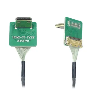 ipex 20525-030E-02至高清电缆适配器迷你HDMI弯头型HDMI-C板侧连接器