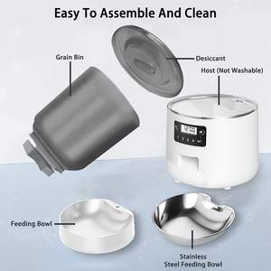Aplikasi jarak jauh dijadwalkan makan baja tahan karat nampan otomatis Smart Pet Feeder mangkuk makanan hewan peliharaan kucing anjing Dispenser air - Product Image 4