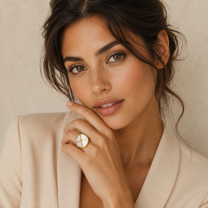 Bague Cœur en Acier Inoxydable Émaillé pour Femme, Style <span class=keywords><strong>Français</strong></span>, Bijou de Luxe en Acier Titane, Tendance et Original - Product Image 2