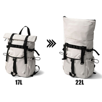 Sac à dos décontracté à enroulement, grande capacité, élégant, unisexe, pour les voyages en plein air et l'usage quotidien à l'université – Nouvelle collection en gros