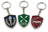 Porte-clés en métal émaillé personnalisé avec bouclier héraldique, logo sur mesure, cadeau promotionnel en gros, fabrication OEM, porte-clés de qualité supérieure en vrac