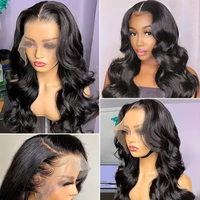 Perruque personnalisée à ondulations lâches 100% cheveux humains, dentelle HD, marque privée, OEM, ODM, vente en gros, directement de l'usine, faible MOQ, pour femmes noires, disponible dès maintenant
