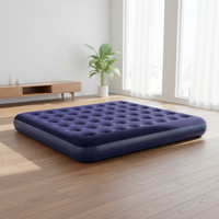 Matelas Gonflable Queen Size 48 Trous, Soutien Robuste, Confortable, Doux, en PVC Floqué, Qualité Hôpital, pour Chambre, Camping, Extérieur et Intérieur