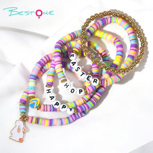 New Jewelry Custom Customized Private Label <b>Girls</b> Gift Clay Beaded Bunny <b>Charm</b> Easter Jewelry 2025 <b>Bracelet</b> - Product Image 6