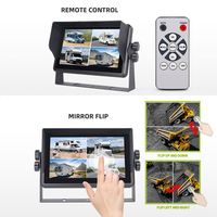 Moniteur de voiture AHD/CVBS à écran partagé LCD 2/4 de 7 "personnalisé en usine avec aide à l'inversion haute luminosité de résolution 1024x600