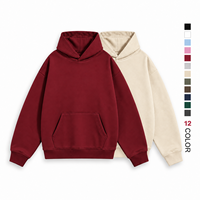 Hoodie Pria Oversize Ramah Lingkungan 430 GSM Campuran Katun Model Pullover Custom OEM