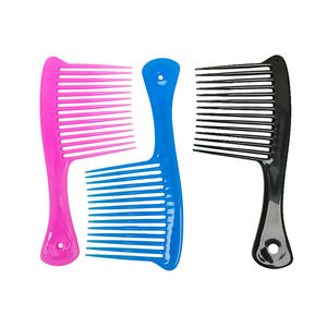 Commercio all'ingrosso della fabbrica pettine a pettine a denti larghi in plastica pettine piatto per denti Corse spazzola per capelli - Product Image 1