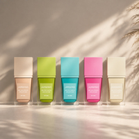 Botol Kemasan Pompa Krim Foundation Cair 30ml Kosmetik Kaca Kosong Bentuk Persegi Kustom Mewah