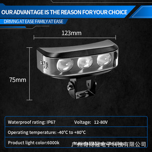 ไฟสปอร์ตไลท์มอเตอร์ไซค์ 3 เลนส์ สีขาวเหลือง ไฟกระพริบ RGB Demon Eye ไฟหน้า สำหรับดัดแปลงอัพเกรด วัสดุอะลูมิเนียมเกรดอากาศยาน - Product Image 5