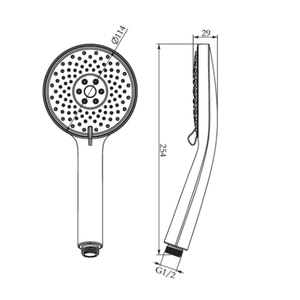Douche pluie HS-20061 à économie d'eau pommeau de douche en caoutchouc souple TPE - Product Image 3