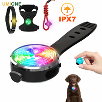 Lampe LED de sécurité pour chien, personnalisable, étanche IPX7, rechargeable par USB, 15 modes, multicolore, pour la marche nocturne en extérieur, fabriquée en usine BSCI