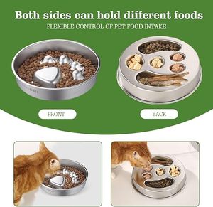 Nouveau Bol pour Animaux de Compagnie en Acier Inoxydable Écologique pour Alimentation Lente, Anti-Dérapant, Anti-Choc, Anti-Étouffement, Approvisionnement Immédiat, pour le Marché International - Product Image 3