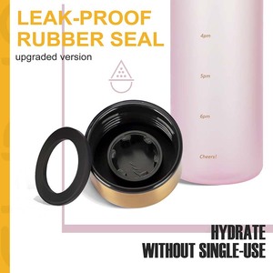 32oz BPA-freie, mattierte Tritan-Trinkflasche mit Zeitmarkierung, auslaufsicher, aus Kunststoff, für Fitness und Sport - Product Image 5