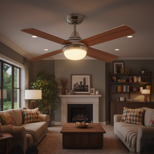 Ventilatore da Soffitto con Luce in Legno 110 Cm con Telecomando per Uso Interno - Product Image 3