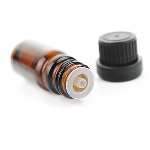 छोटे 5 मिलीलीटर 10 मिली एम्बर आवश्यक तेल की बोतल यूरो कांच की बूंदों की बोतल तरल इत्र के लिए टैम्पर स्पष्ट ओरा रेड्यूसर कैप - Product Image 2