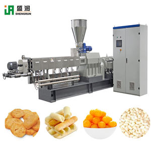 Ligne de production de snacks soufflé<span class=keywords><strong>s</strong></span> sur mesure pour usine, extrudeuse automatique pour le traitement de farine de maï<span class=keywords><strong>s</strong></span>, capacité de 100 à 700 kg/h - Product Image 1