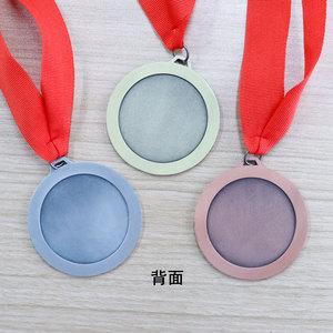 Medallas deportivas personalizadas al por mayor, medallas y trofeos de metal en blanco con cinta, fútbol, natación, baloncesto, juego de carrera, Medalla - Product Image 2