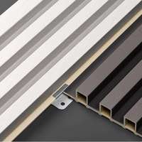 Panel de Pared Ranurado de PVC con Aspecto de Madera WPC, Resistente al Fuego, a la Humedad y al Sonido, Moderno, para Exteriores, Dormitorios, Baños y Hogares