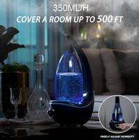 Circuit d'humidification à transducteur ultrasonique GEMEO 2L, humidificateur d'air à cactus, diffuseur d'huile essentielle, humidificateur à lampe led