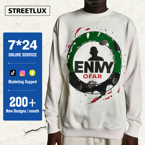 StreetLux personalizado fabricante de camisetas al por mayor cuello falso sol se desvaneció ácido lavado recortado 300gsm peso pesado algodón boxy camiseta - Product Image 1