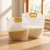 Sachets de recharge durables 100 ml avec bec verseur, pochette de recharge liquide 1 litre, pochette de recharge recyclée 500 ml
