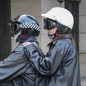 <span class=keywords><strong>Casco</strong></span> con personalidad de gángster japonés, <span class=keywords><strong>Vintage</strong></span> <span class=keywords><strong>casco</strong></span> de motocicleta, Media gorra ABS para Motocross para hombres y mujeres, cuatro estaciones, montar en <span class=keywords><strong>bicicleta</strong></span> - Product Image 4