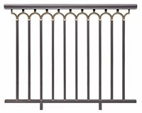 Balustrades en acier galvanisé résistantes à la rouille de style victorien français, garde-corps modernes exquis thermolaqués pour balcons et escaliers