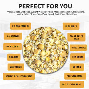 Riz mince Konjac instantané Halal Vegan faible en calories riche en fibres <span class=keywords><strong>repas</strong></span> prêt à manger - Product Image 3