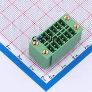 DB2EVHBM-3.5-2*6P-GN Plug-in Terminal Block Through hole,P=3.5mm Board-to-Board / Socket - Closed Screw Fixing 2x6P 3.5mm - Product Image 1