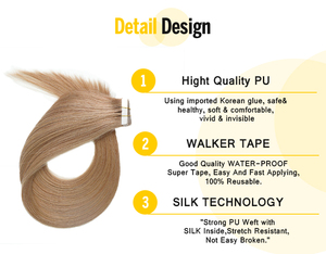 Nueva Llegada: Extensiones de Cabello Humano Remy Ruso con Doble Trama y Cutícula Alineada, Adhesivas - Product Image 6