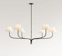 Lustre classique Yihao en cuivre antique avec verre doré, lampe suspendue décorative en laiton, luminaires pour salle à manger