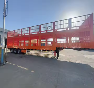 Remolque de esqueleto de granero de carga de 3 ejes de 13m de largo a precio bajo para uso en ganado con pintura electroforética ¡Carga útil máxima de 100t a la venta! - Product Image 2