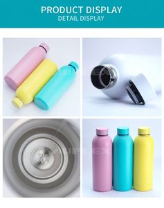 แก้วน้ำกีฬาแบบสุญญากาศขนาด 20 ออนซ์ พร้อมฝา 2 แบบ ไม่มีหลอด สีชมพูร้อน ขาว เขียว เหลือง รุ่น SS-137 - Product Image 3
