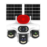 Caméra solaire Wistino 16MP AOV 4G avec carte SIM, quatre objectifs, 3 PTZ, batterie 16000mAh, enregistrement vidéo 24/7, vision nocturne couleur