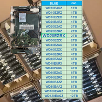 Disque dur interne de bureau bleu 2 To HDD WD20EZBX 3,5" SATAIII 6 Gb/s 7200 tr/min 256 Mo de cache CMR NCQ Solution de stockage pour PC de bureau