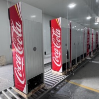 Réfrigérateur à boissons à porte simple, prix de gros, avec tube en cuivre et refroidissement par air, vitrine réfrigérée pour supermarché