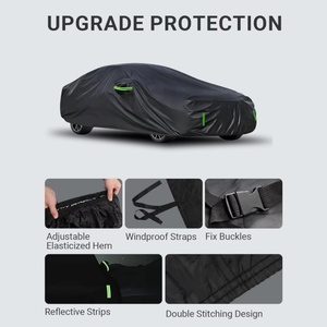 Housse de <span class=keywords><strong>voiture</strong></span> imperméable pour <span class=keywords><strong>Honda</strong></span> Civic 2016-2024, coupe-vent, anti-neige, anti-pluie, anti-grêle, protection UV, entièrement utilisable en extérieur et en intérieur - Product Image 6