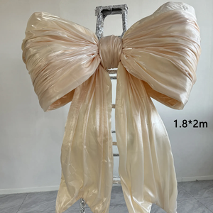 Moños Decorativos Navideños N-446, Moño Gigante de Tela Hecho a Mano con Diseño de Mariposa en Dorado y Rojo para Decoración de Escaparates - Product Image 6