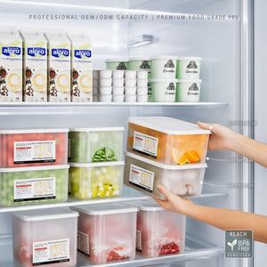 Ensemble de contenants hermétiques pour aliments, compatibles micro-ondes, organisateur de réfrigérateur, boîte à lunch en plastique sans BPA, vente en gros OEM - Product Image 2