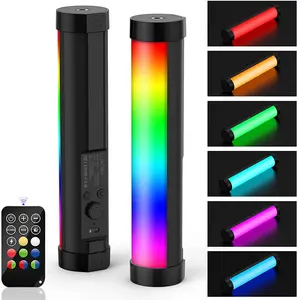 LUXCEO P100 Stik Lampu Led Fotografi, Lampu Tabung Led Portabel Kendali Jarak Jauh Magnetik Kuat Dapat Diisi Ulang Nirkabel Cahaya Fotografi Rgb