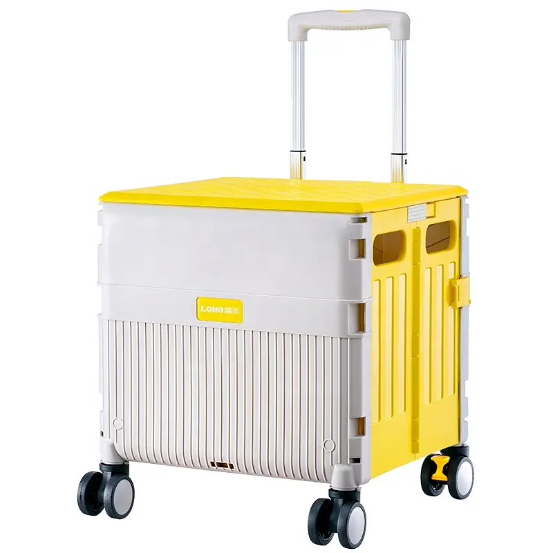 Factory Supplies Portable Trolley Cart Universal Wheels Foldable Grocery Luggage shopping trolley cart