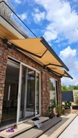 Auvent motorisé à cassette intégrale avec bras articulé, imperméable et anti-UV, pour villas, patios et balcons (vente en gros)