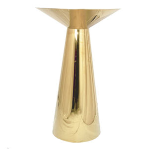 Mesa de cóctel de metal con tapa redonda de acero inoxidable, diseño caliente, barra alta, 1 pieza, silla de Hotel moderna, muebles de Hotel, mesa de comedor dorada - Product Image 3