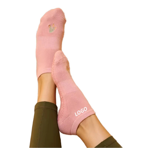 Custom Non-Slip <b>Silk</b> Grips Pilates Yoga <b>Socks</b> High Quality Ankle to Knee Length Spring Print Design Custom Logo Wholesale - Product Image 1
