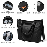 Bolsa de Lujo para Mujer al por Mayor, con Logotipo Personalizado, Unisex, Portátil, para Laptop de 15.6 Pulgadas, Gran Capacidad, para Viajes Diarios